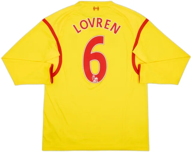 2014-15 Liverpool Away L/S Shirt Lovren #6 - 9/10 - (XL)