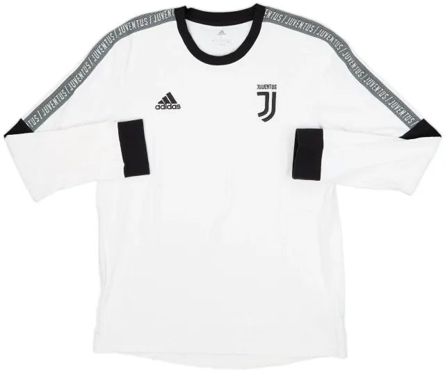 2019-20 Juventus adidas Cotton L/S Tee - 7/10 - (L)