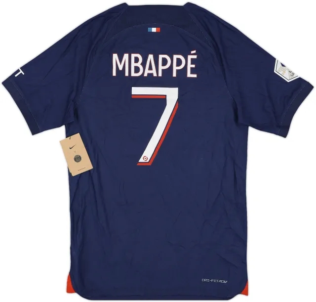 2023-24 Paris Saint-Germain Authentic Home Shirt Mbappe #7 (S)