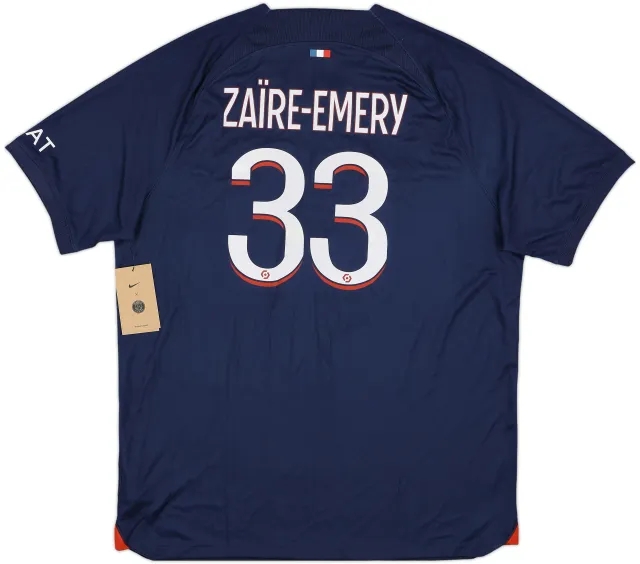 2023-24 Paris Saint-Germain Home Shirt Zaire-Emery #33 (XL)