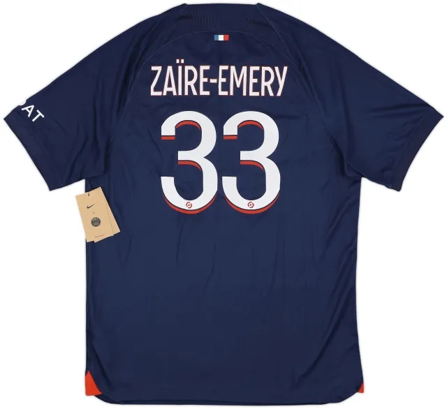 2023-24 Paris Saint-Germain Home Shirt Zaire-Emery #33 (L)