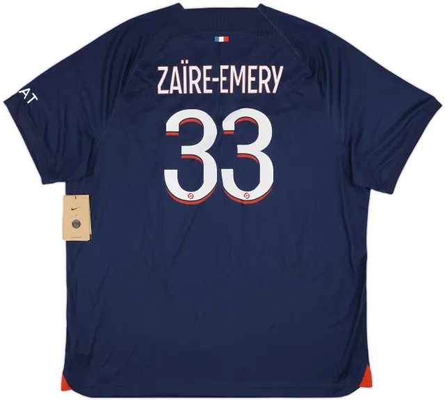 2023-24 Paris Saint-Germain Home Shirt Zaire-Emery #33 (XXL)