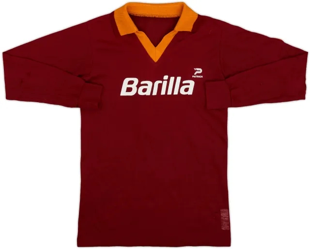 1982-83 Roma Home L/S Shirt #7 - 6/10 - (L.Boys)
