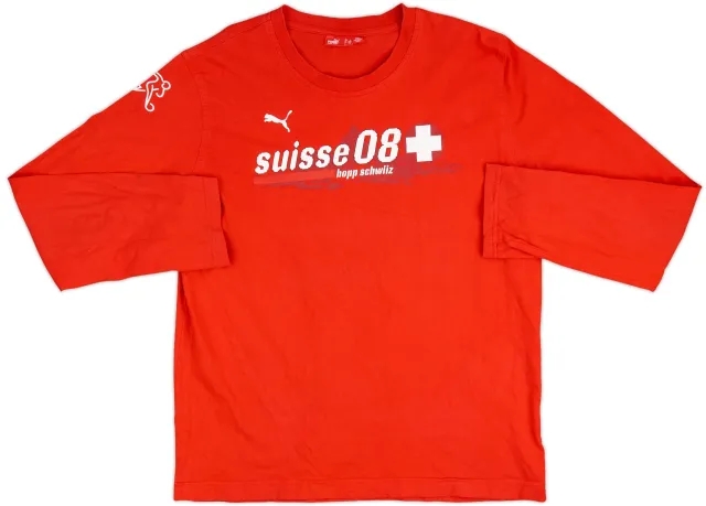 2008 Switzerland Puma L/S Fan Tee - 7/10 - (L)