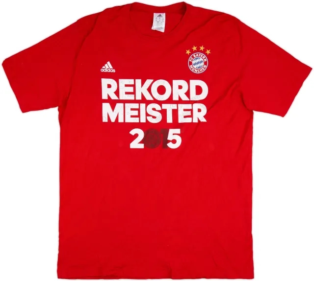 2014-15 Bayern Munich adidas Rekord Meister 2015 Graphic Tee - 8/10 - (3XL)