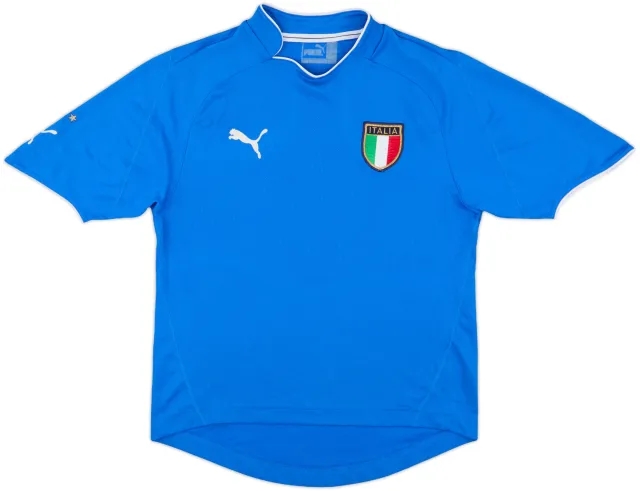 2003-04 Italy Home Shirt - 8/10 - (XL.Boys)