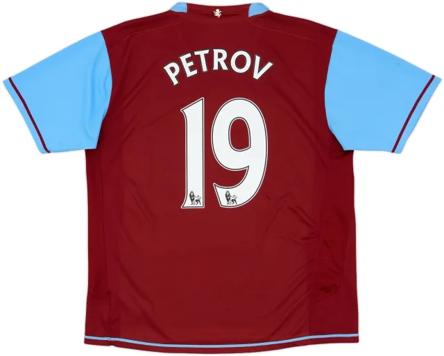 2007-08 Aston Villa Home Shirt Petrov #19 - 5/10 - (L)