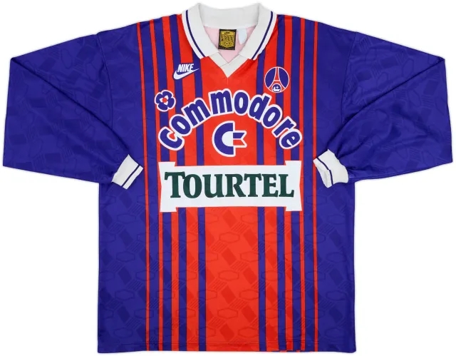 1993-94 Paris Saint-Germain Home L/S Shirt - 8/10 - (XL)
