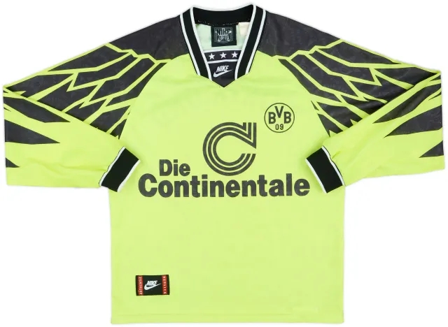 1994-95 Borussia Dortmund Home L/S Shirt - 7/10 - (L.Boys)