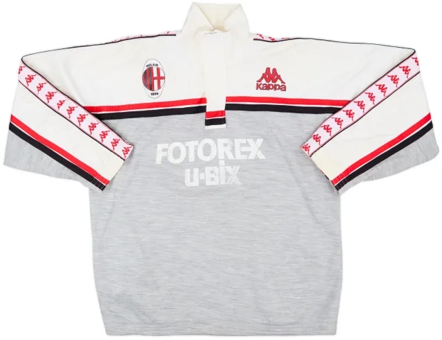 1987-88 AC Milan Kappa 1/4 Zip Track Jacket - 5/10 - (L)