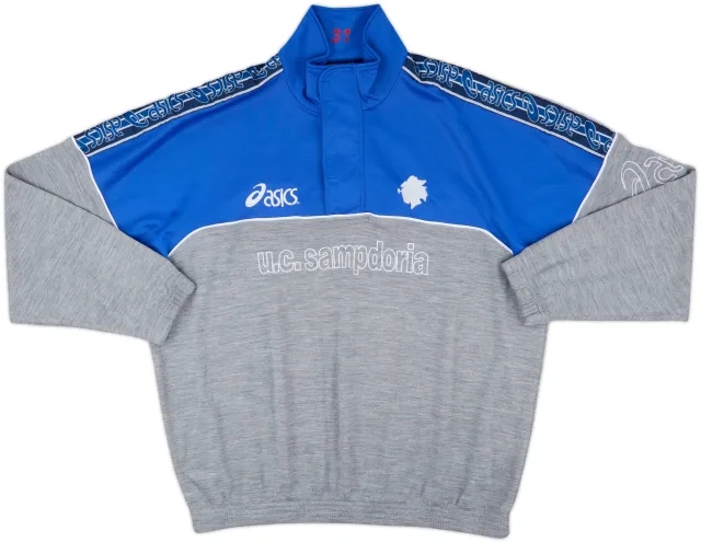 1992-94 Sampdoria Asics 1/4 Zip Track Jacket - 7/10 - (XL)