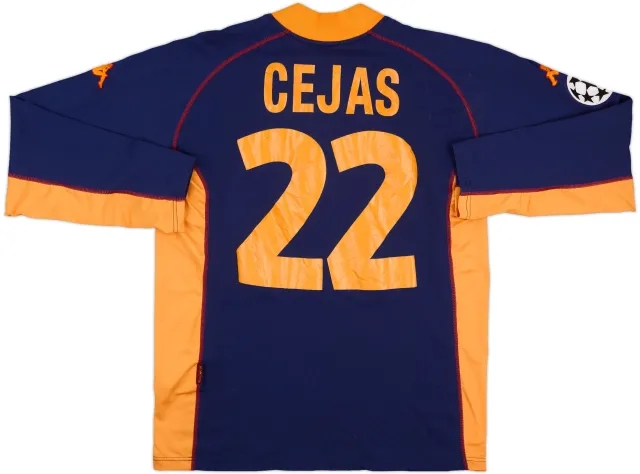 2001-02 Roma Player Issue Champions League GK Shirt Cejas #22