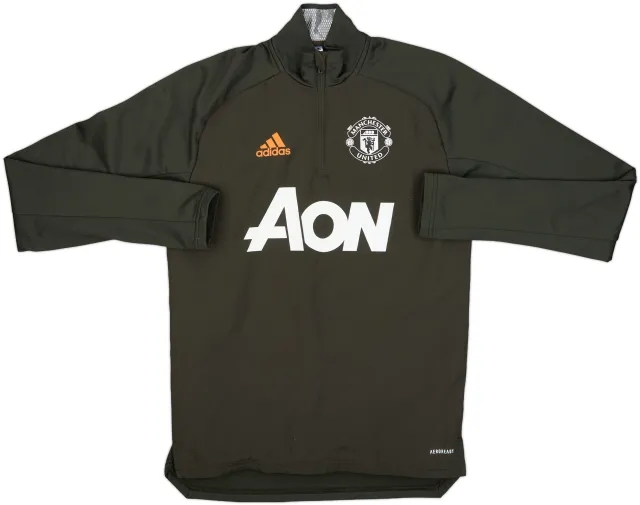 2020-21 Manchester United adidas 1/4 Zip Training Top - 8/10 - (XS)