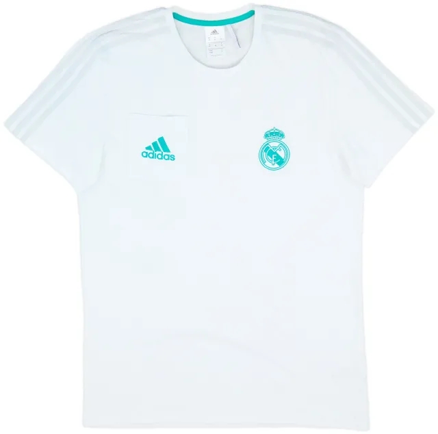 2017-18 Real Madrid adidas Cotton Tee - 9/10 - (M)