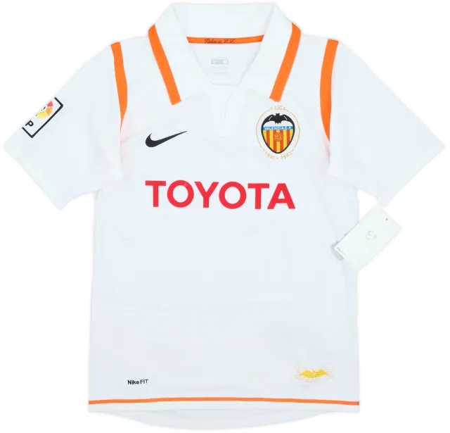 2007-08 Valencia Home Shirt (M.Boys)