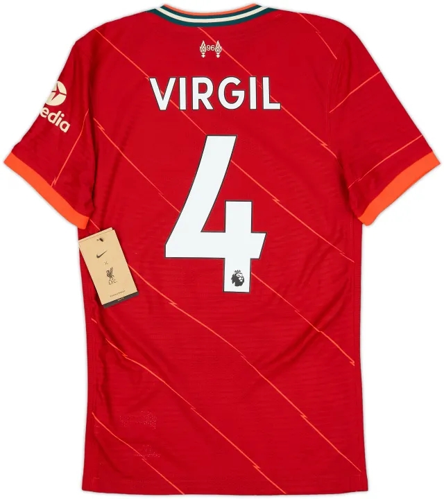 2021-22 Liverpool Authentic Home Shirt Virgil #4 (XS)