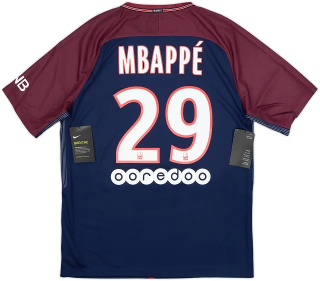 2017-18 Paris Saint-Germain Home Shirt Mbappe #29 (M)