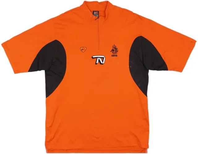 1998-99 Netherlands Nike 1/4 Zip Polo Shirt - 8/10 - (XL)