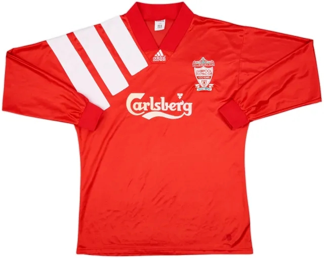1992-93 Liverpool Player Issue Centenary Home L/S Shirt - 8/10 - (L/XL)