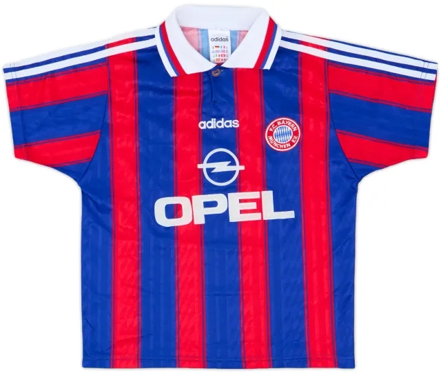 adidas Bayern Munich Boys SS Home Shirt 1995/97