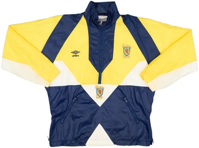1990-92 Scotland Umbro 1/2 Zip Track Jacket - 8/10 - (L)