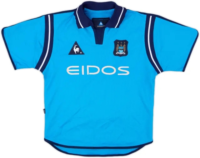 2001-02 Manchester City Home Shirt - 8/10 - (S.Boys)