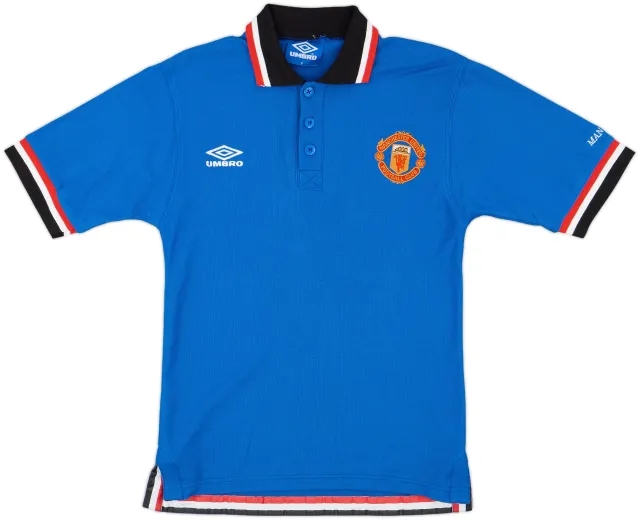 1996-97 Manchester United Umbro Polo Shirt - 8/10 - (Y)