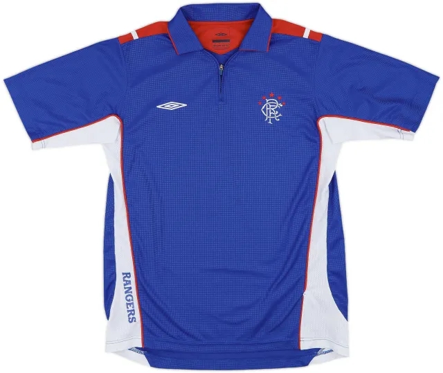 2006-07 Rangers Umbro 1/4 Zip Polo Shirt - 9/10 - (M)