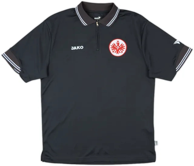 2007-08 Eintracht Frankfurt Jako 1/4 Zip Polo Shirt - 9/10 - (M)