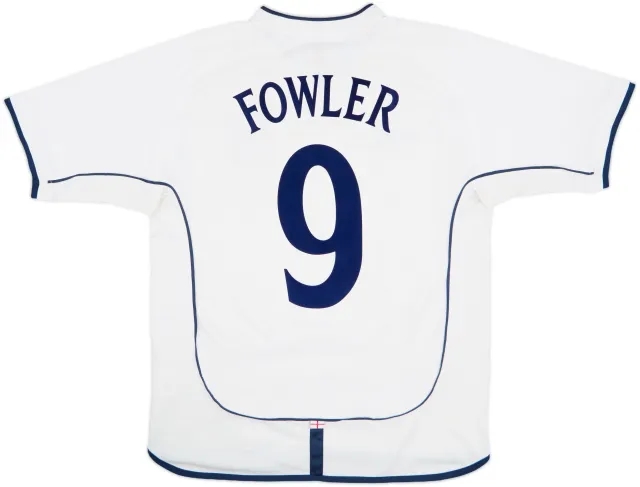 2001-03 England Home Shirt Fowler #9 - 7/10 - (M)