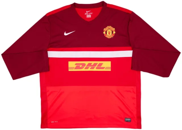 2011-12 Manchester United Nike Training L/S Shirt - 8/10 - (XXL)