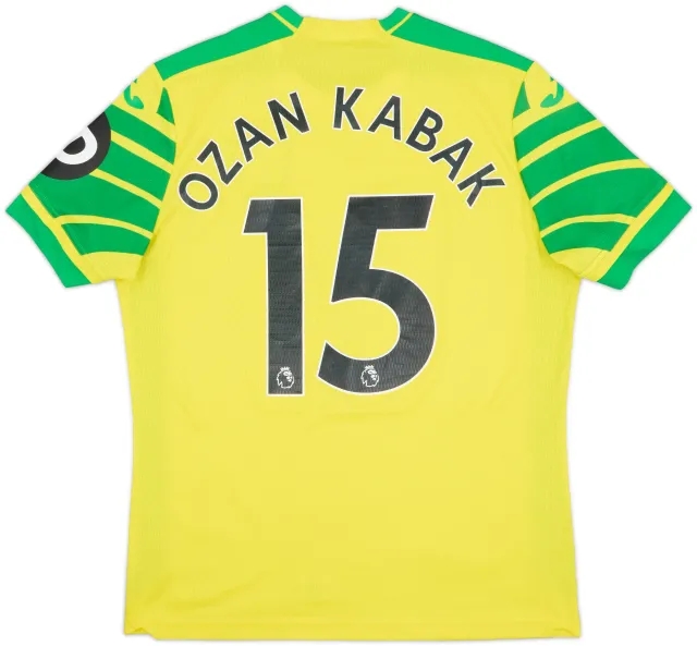 2021-22 Norwich Home Shirt Ozan Kabak #15 - 8/10 - (M)