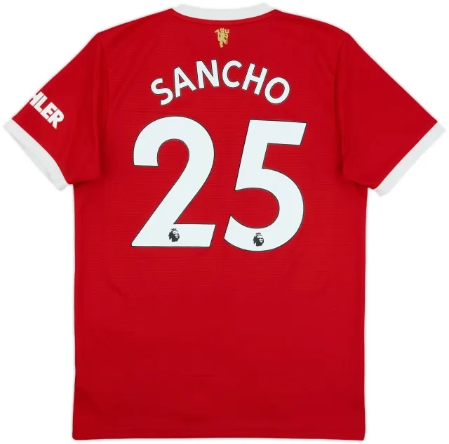 2021-22 Manchester United Home Shirt Sancho #25 - 8/10 - (M)