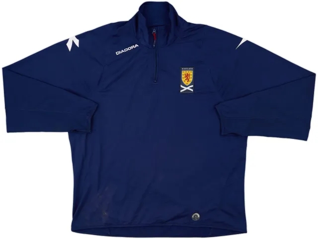 2006-07 Scotland Diadora 1/4 Zip Drill Top - 7/10 - (XXL)