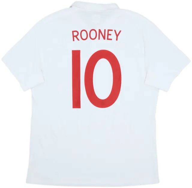 2009-10 England Home Shirt Rooney #10 - 9/10 - (L)
