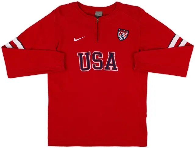 2002-03 USA Nike 1/4 Zip Sweat Top - 6/10 - (S)