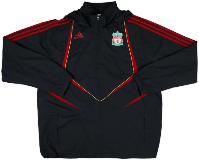 2009-10 Liverpool adidas Hooded Rain Jacket - 8/10 - (XXL)