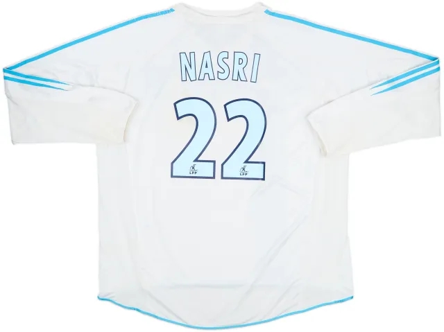 2004-05 Olympique Marseille Home L/S Shirt Nasri #22 - 5/10 - (XXL)