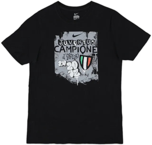 2011-12 Juventus 'Campione D'Italia' Nike Graphic Tee - 8/10 - (XL.Boys)