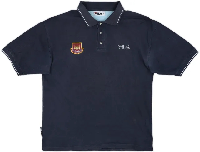 2002-03 West Ham Fila Polo Shirt - 8/10 - (XL)