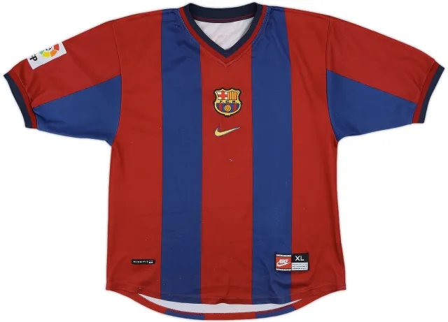 1998-00 Barcelona Home Shirt - 8/10 - (XL.Boys)