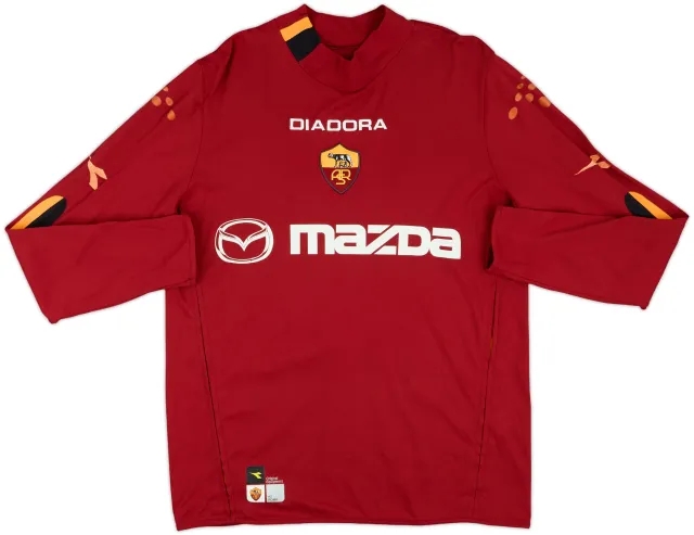 2003-04 Roma Match Issue Home L/S Shirt #9