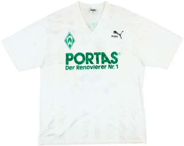 Puma Werder Bremen Mens SS Player Issue Home Shirt 1990/92