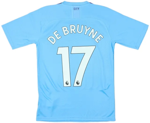 2019-20 Manchester City Authentic Home Shirt De Bruyne #17 (S)