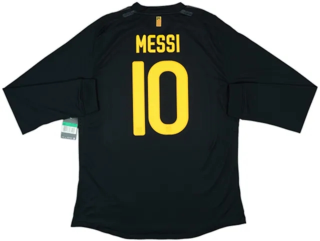 2011-12 Barcelona Player Issue Away L/S Shirt Messi #10 (XL)