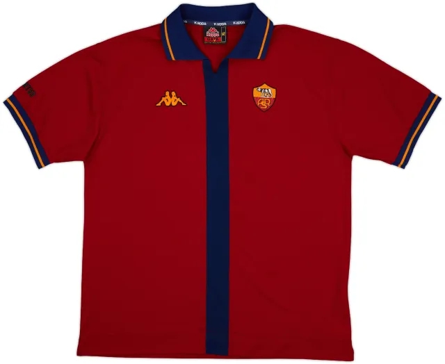 2000-01 Roma Kappa Polo Shirt - 8/10 - (XL)