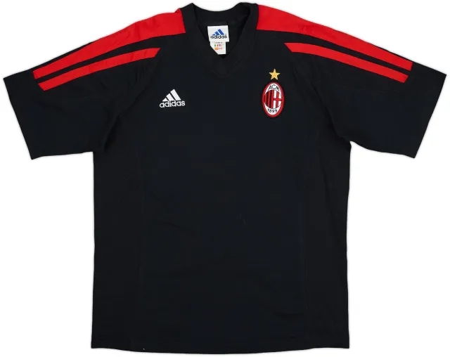 2001-02 AC Milan adidas Cotton Tee - 8/10 - (L)