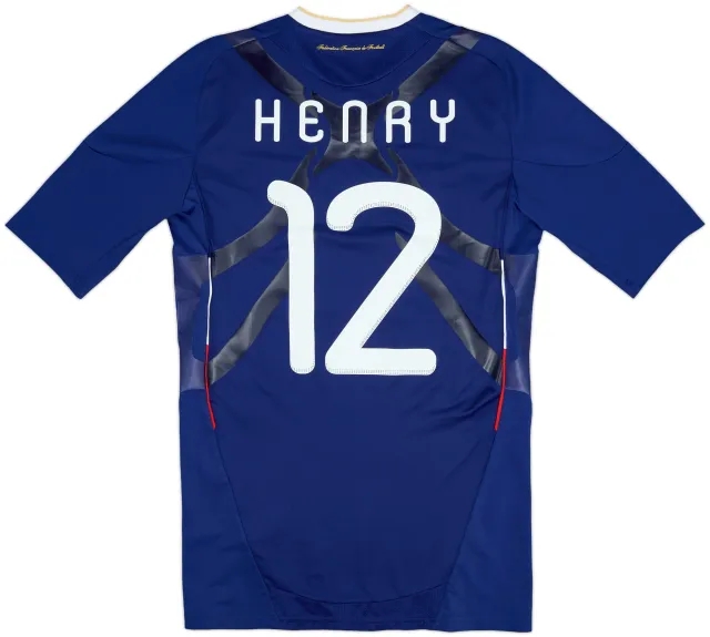 2009-10 France Player Issue Techfit Home Shirt Henry #12 - 8/10 - (L)