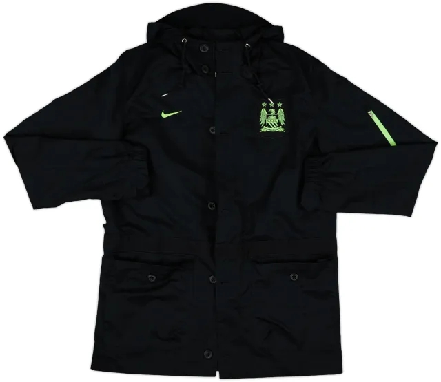 2015-16 Manchester City Nike Hooded Rain Jacket - 8/10 - (M)