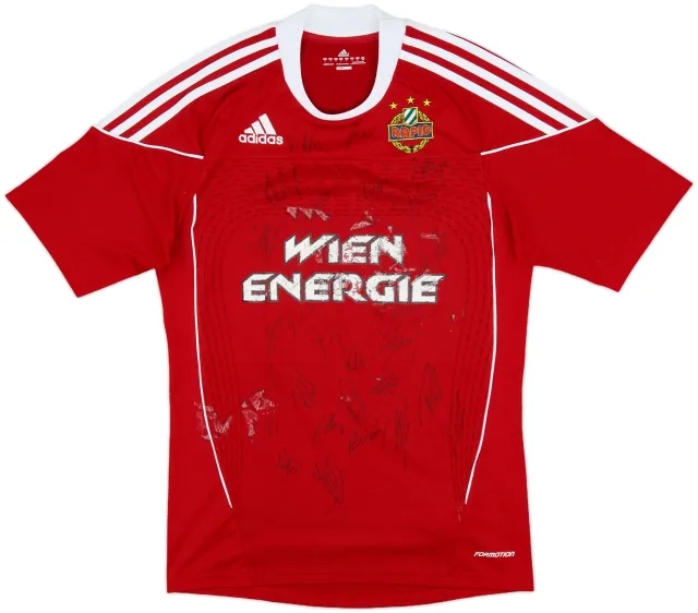2010-11 Rapid Vienna Squad Signed Third Shirt - 5/10 - (S)